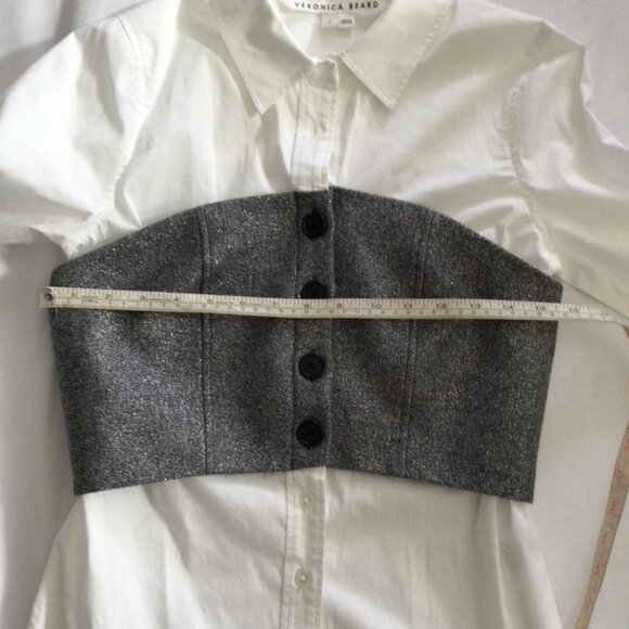 Veronica Beard Button Down with Corset Accent Sz 2 - Picture 9 of 11
